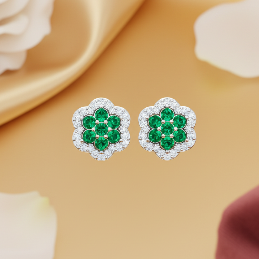Emerald & Diamond Floral