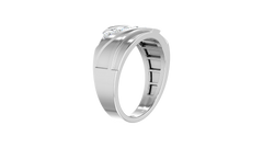 Five-Stone Diagonal Bold Angular Masculine Geometric Luxury Diamond