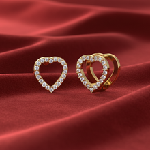 Load image into Gallery viewer, Romantic Outline Heart Diamond Sparkle