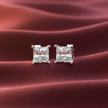 Load image into Gallery viewer, 1.00 ctw Princess Lab Grown Studs