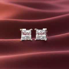 1.00 ctw Princess Lab Grown Studs