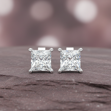 Load image into Gallery viewer, 1.20 ctw Princess Lab Grown Studs