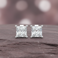 1.20 ctw Princess Lab Grown Studs