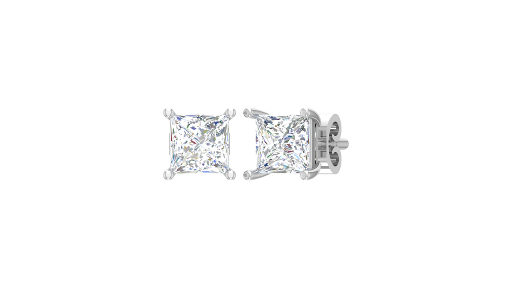 0.85 ctw Princess Lab Grown Studs