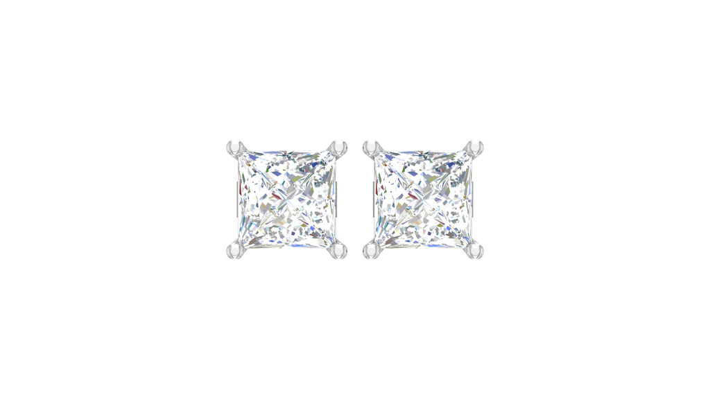 0.85 ctw Princess Lab Grown Studs