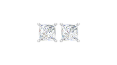0.85 ctw Princess Lab Grown Studs