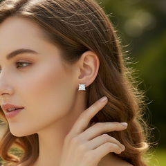 1.25 ctw Princess Lab Grown Studs