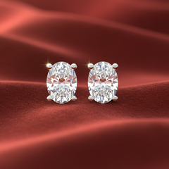 1.00 ctw Oval Lab Grown Studs