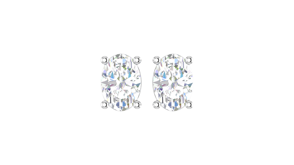 1.00 ctw Oval Lab Grown Studs