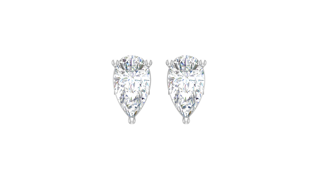 1.00 ctw Pear Lab Grown Studs