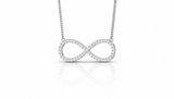 Classic Gold Diamond Infinity Necklace With Chain