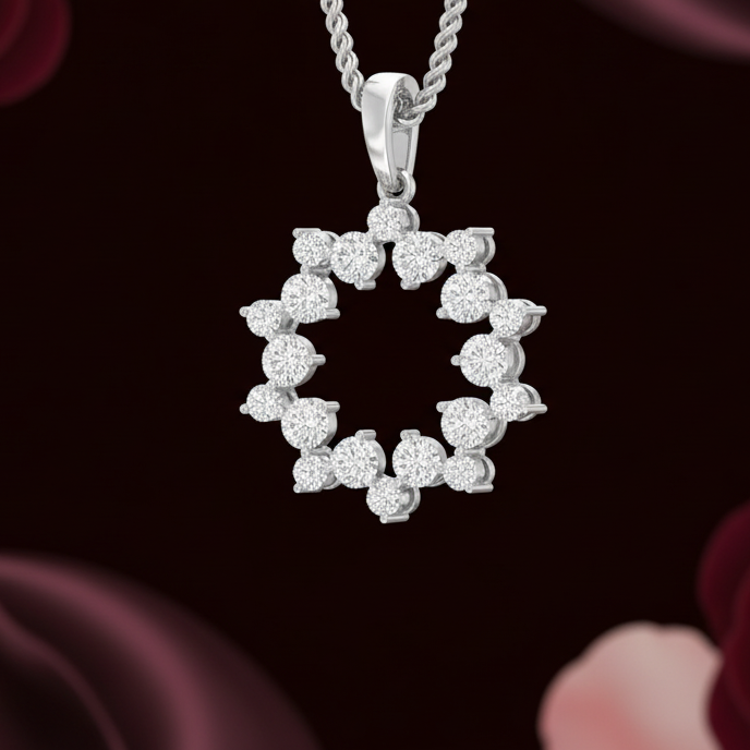 Eternal Love Gold Diamond Pendant