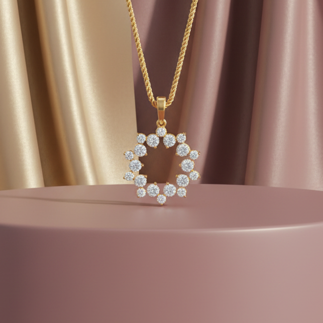 Eternal Love Gold Diamond Pendant