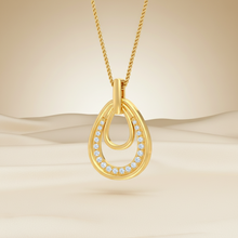 Load image into Gallery viewer, Diamond Starburst Oval Pendant