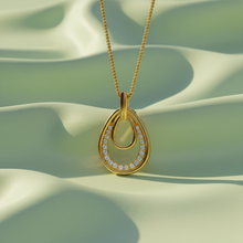 Load image into Gallery viewer, Diamond Starburst Oval Pendant
