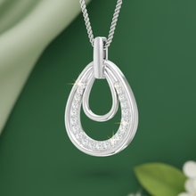 Load image into Gallery viewer, Diamond Starburst Oval Pendant