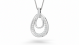 Diamond Starburst Oval Pendant