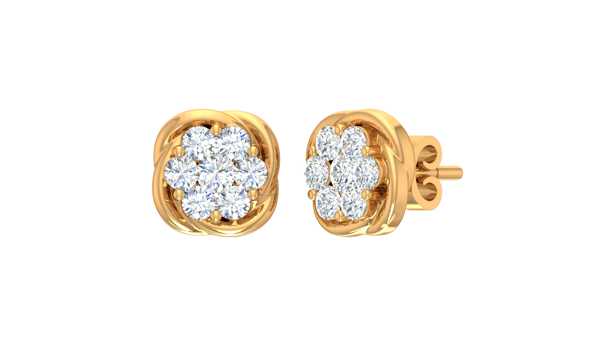 Love Knot Cluster Stud Earring
