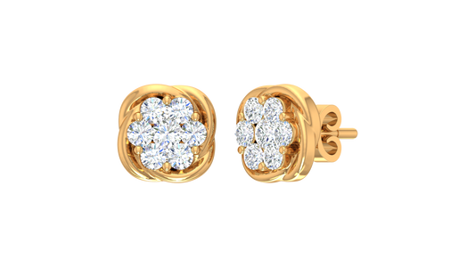 Love Knot Cluster Stud Earring