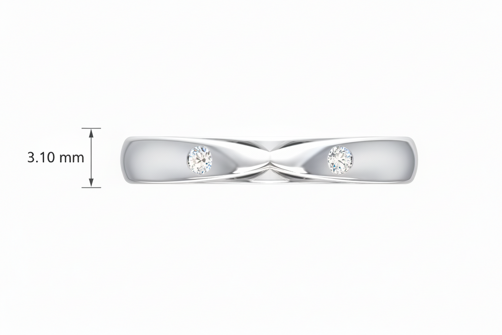 Fluid Crossing-Arc Dual Bezel-Framed Tip-Set Bypass Sculptural