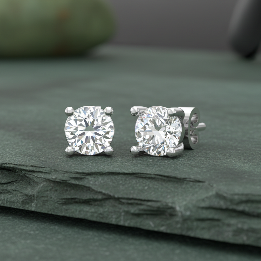2.15 ctw Round Lab Grown Studs