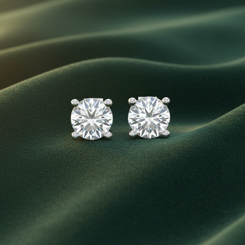 2.15 ctw Round Lab Grown Studs