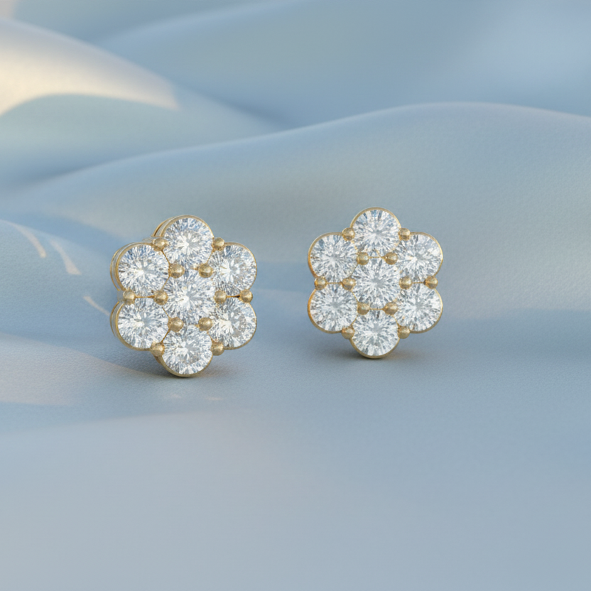 Flower Cluster Natural Diamond