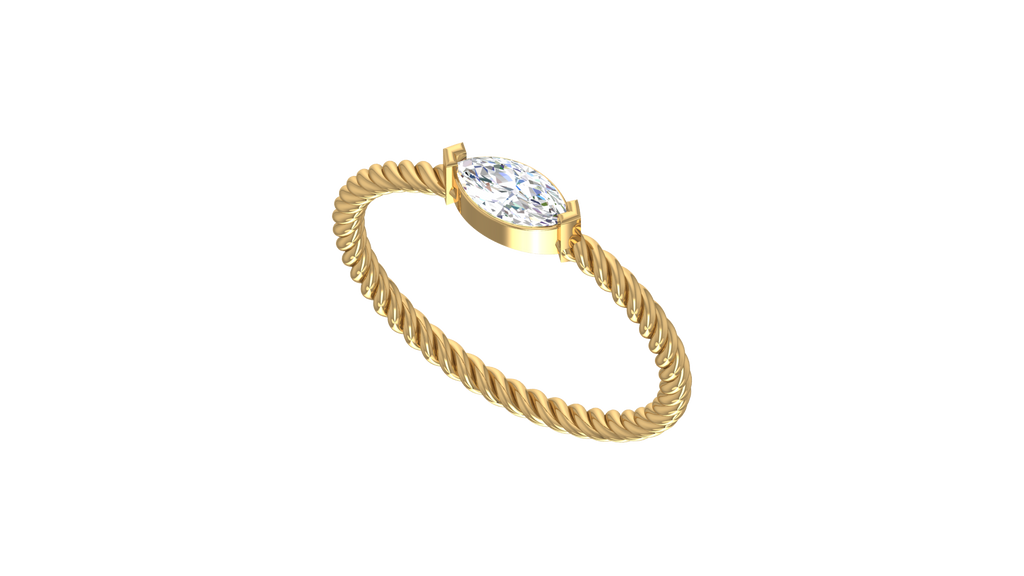 IGI cert. 0.20 Cttw Marquise Single Stone Lab Grown Diamond