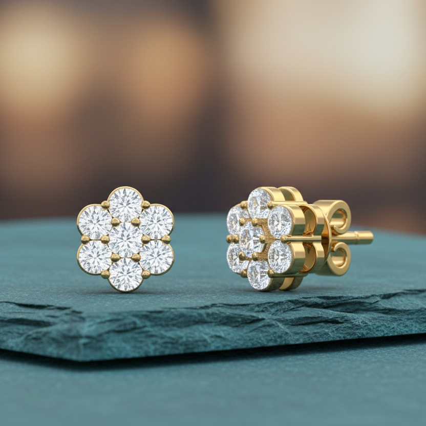 Blooming Flower Cluster Certified Diamond