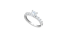 Load image into Gallery viewer, 1.00 ctw Center Stone With 0.50 ctw Side Diamond