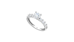 IGI cert. 1.00 ctw Center Stone With 0.50 ctw Side Diamond