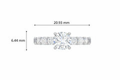 IGI cert. 1.00 ctw Center Stone With 0.50 ctw Side Diamond