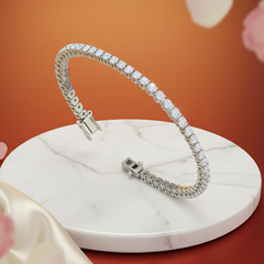 Classic Round Cut Diamond Tennis Lab Grown Diamond