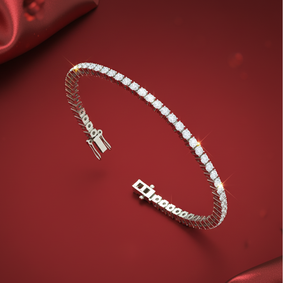 Timeless Gold And Diamond Tennis Bracelet