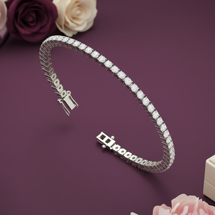 Classic Sparkle Diamond Tennis Bracelet