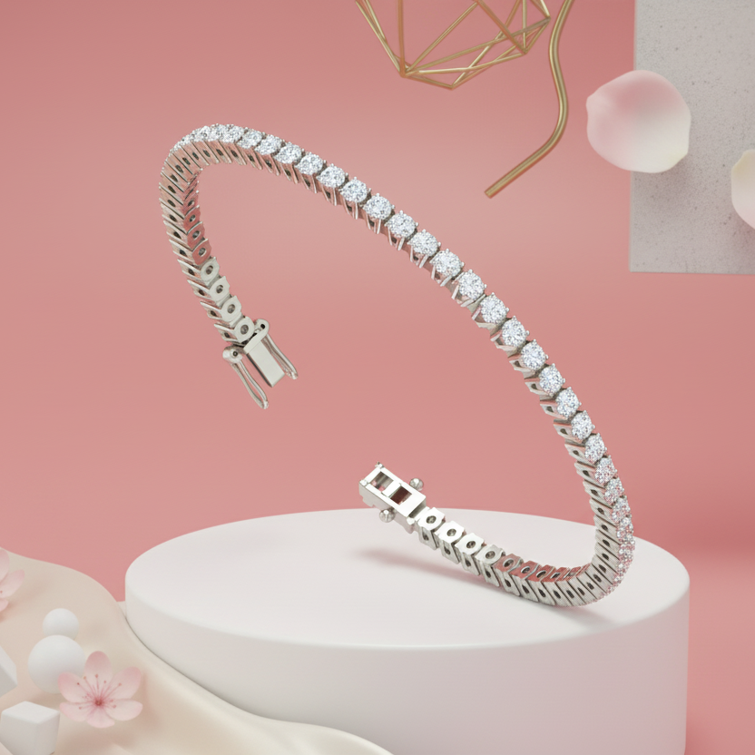 Solitaire Diamond Tennis Bracelet