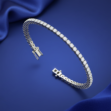Load image into Gallery viewer, Eternity Round Diamond Tennis Bracelet