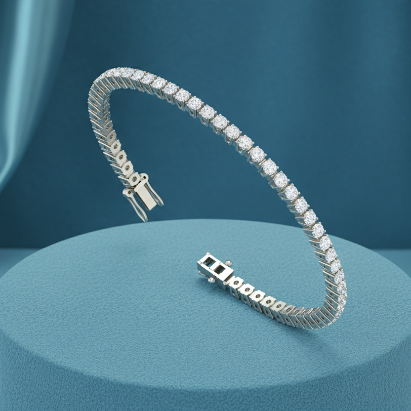 Braided Wrap Diamond Tennis Bracelet