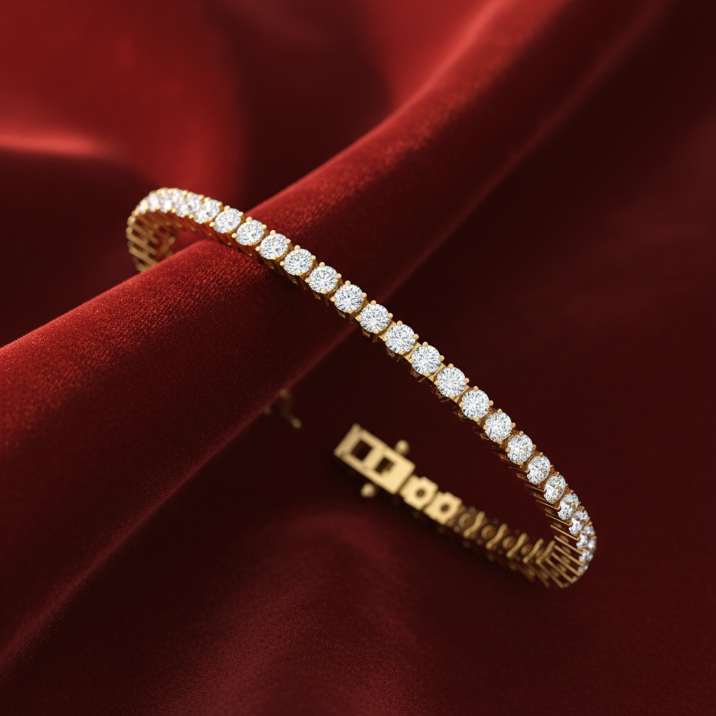Timeless Gold And Diamond Tennis Bracelet