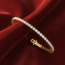 Load image into Gallery viewer, Timeless Gold And Diamond Tennis Bracelet