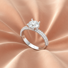 IGI cert. 1.50 ctw Center Stone With 0.50 ctw Side Diamond