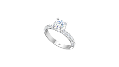 1.50 ctw Center Stone With 0.50 ctw Side Diamond