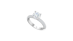 IGI cert. 1.50 ctw Center Stone With 0.50 ctw Side Diamond