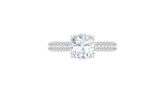 IGI cert. 1.50 ctw Center Stone With 0.50 ctw Side Diamond