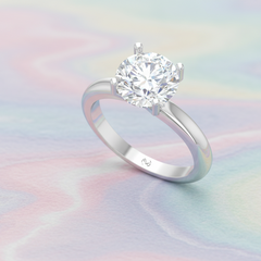 IGI cert. 1.50 ctw One Stone Lab Grown Diamond