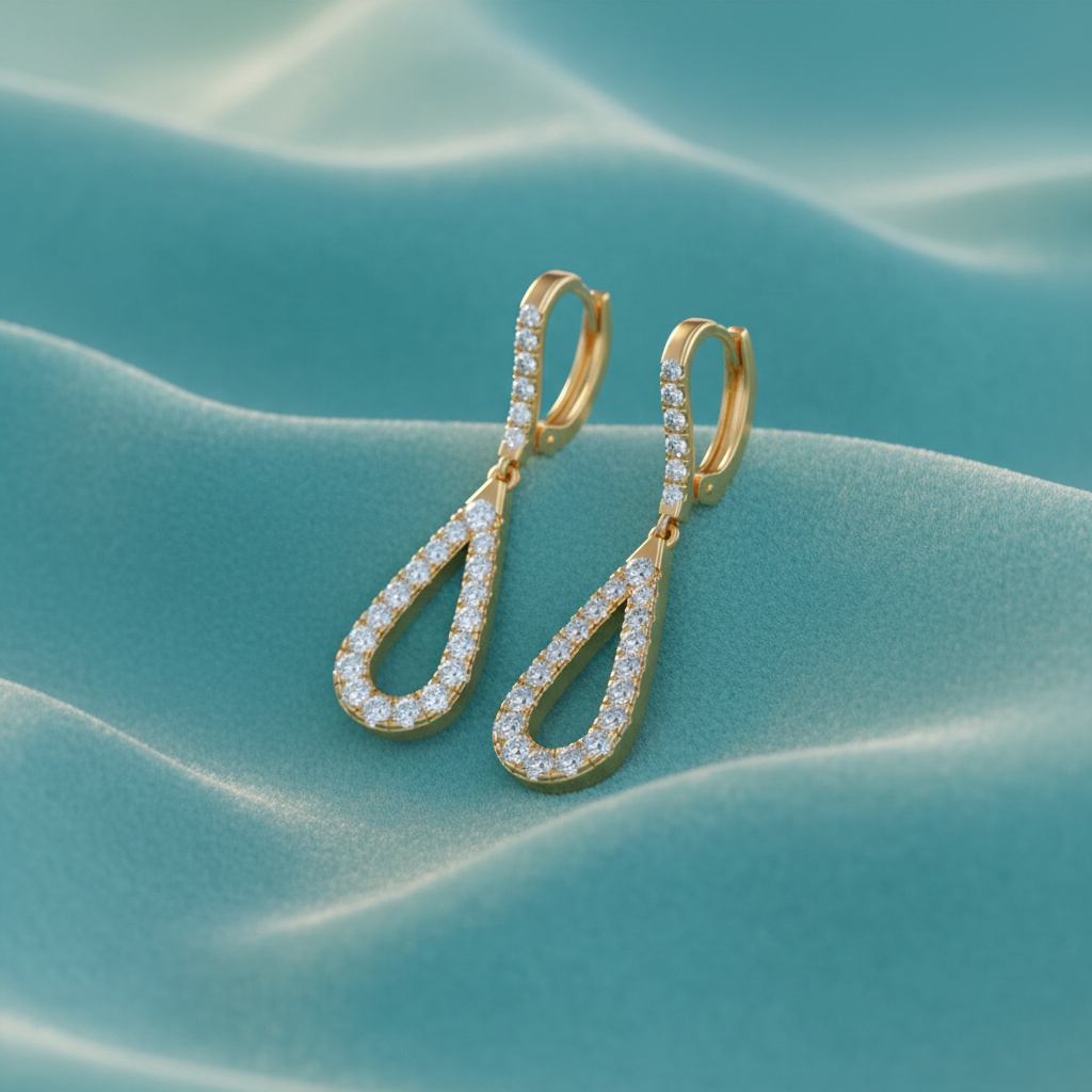Teardrop Drop Natural Diamond