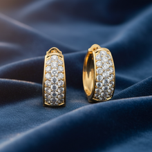 Load image into Gallery viewer, Crescent Huggie Diamond Opulence