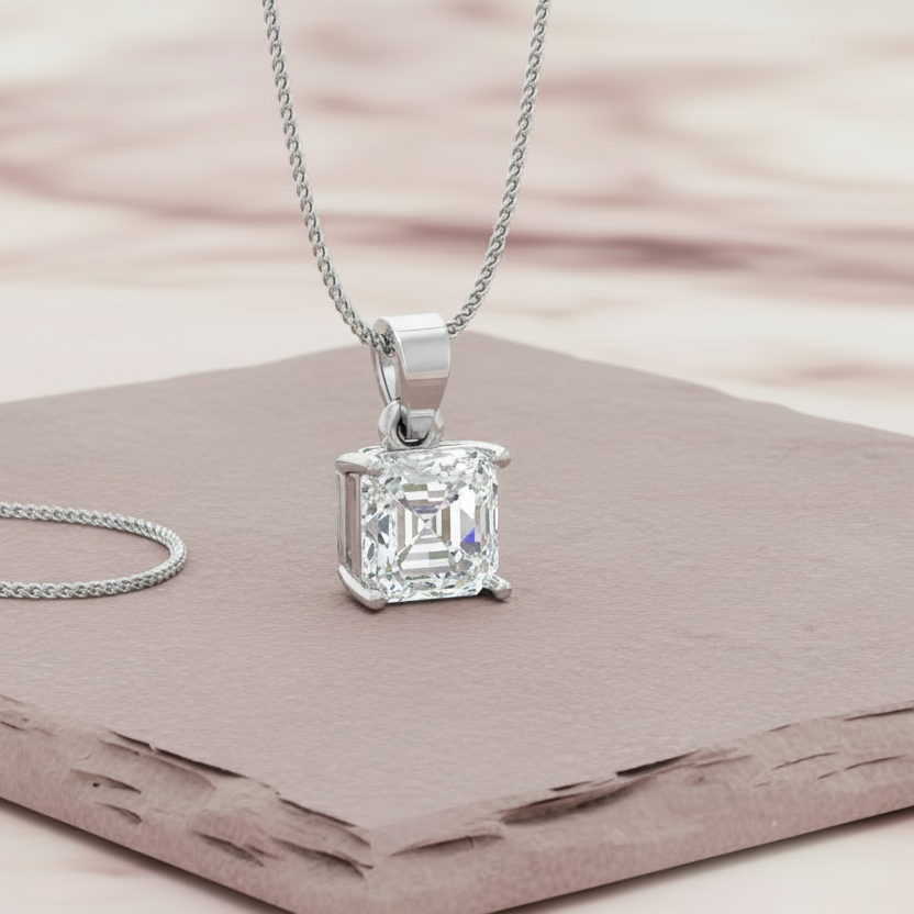 IGI cert. 1.00 ctw One Stone Emerald Square Lab Grown Diamond