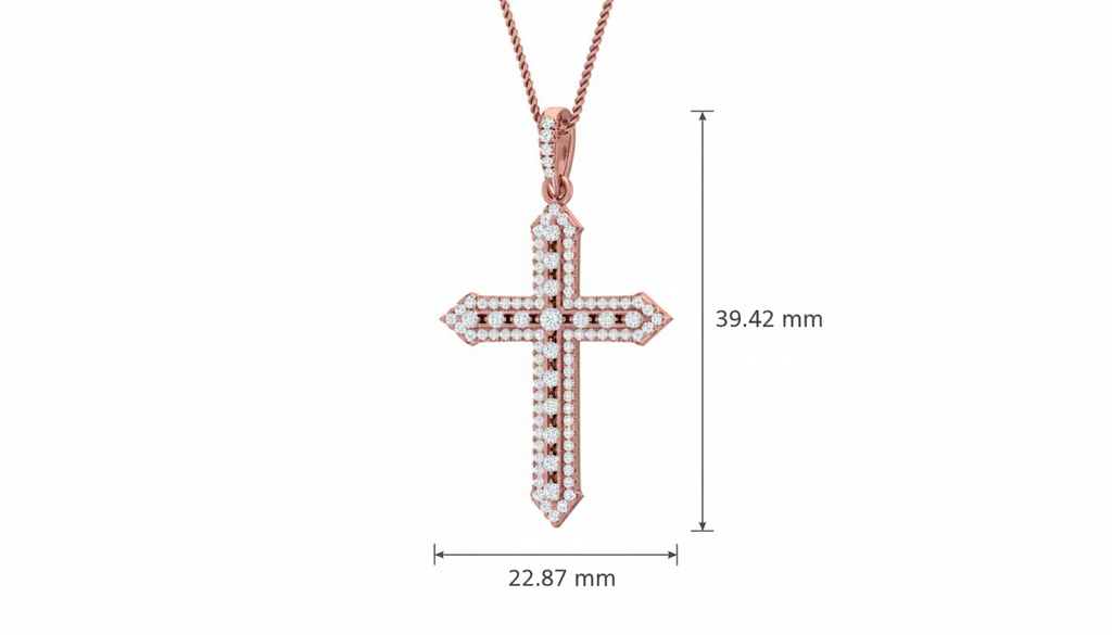 Delicate Unique Design Cross  Diamond