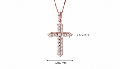 Delicate Unique Design Cross  Diamond